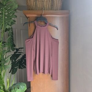 Charlotte Russe Cold Shoulder Long Sleeve Women's Top